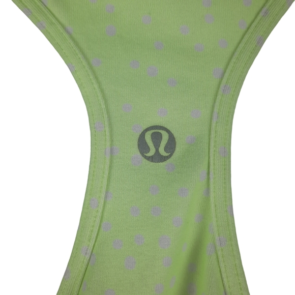 Lululemon Lime Pink Polka Dots Round Neck Tank Racerback - Picture 7 of 8